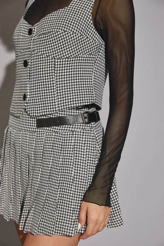 Miniatura: Paulina Two Belted Pleated MIini Skirt