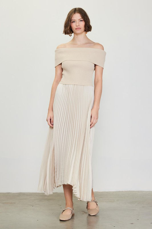 Miniatura: Estela Off The Shoulder Rib Dress