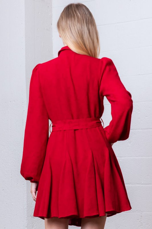 Miniatura: Johanna Long Puff Slv Button Up Mini Dress