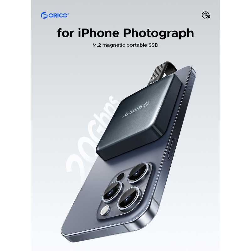 Miniature : Disque Dur Externe Magnétique A20PLUS ORICO 1 To Type-C pour iPhone