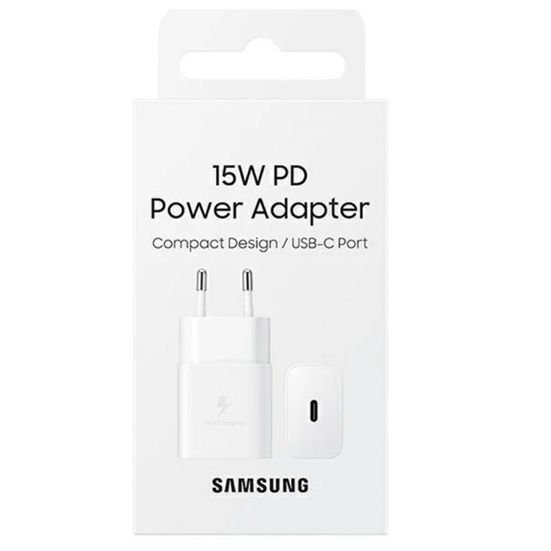 Adaptateur Secteur USB-C Samsung 15W Blanc - Retail Box (Origine)
