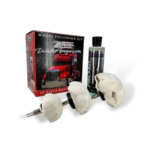 Zephyr Wheel Polishing Kit 4pc Detailer Dojo