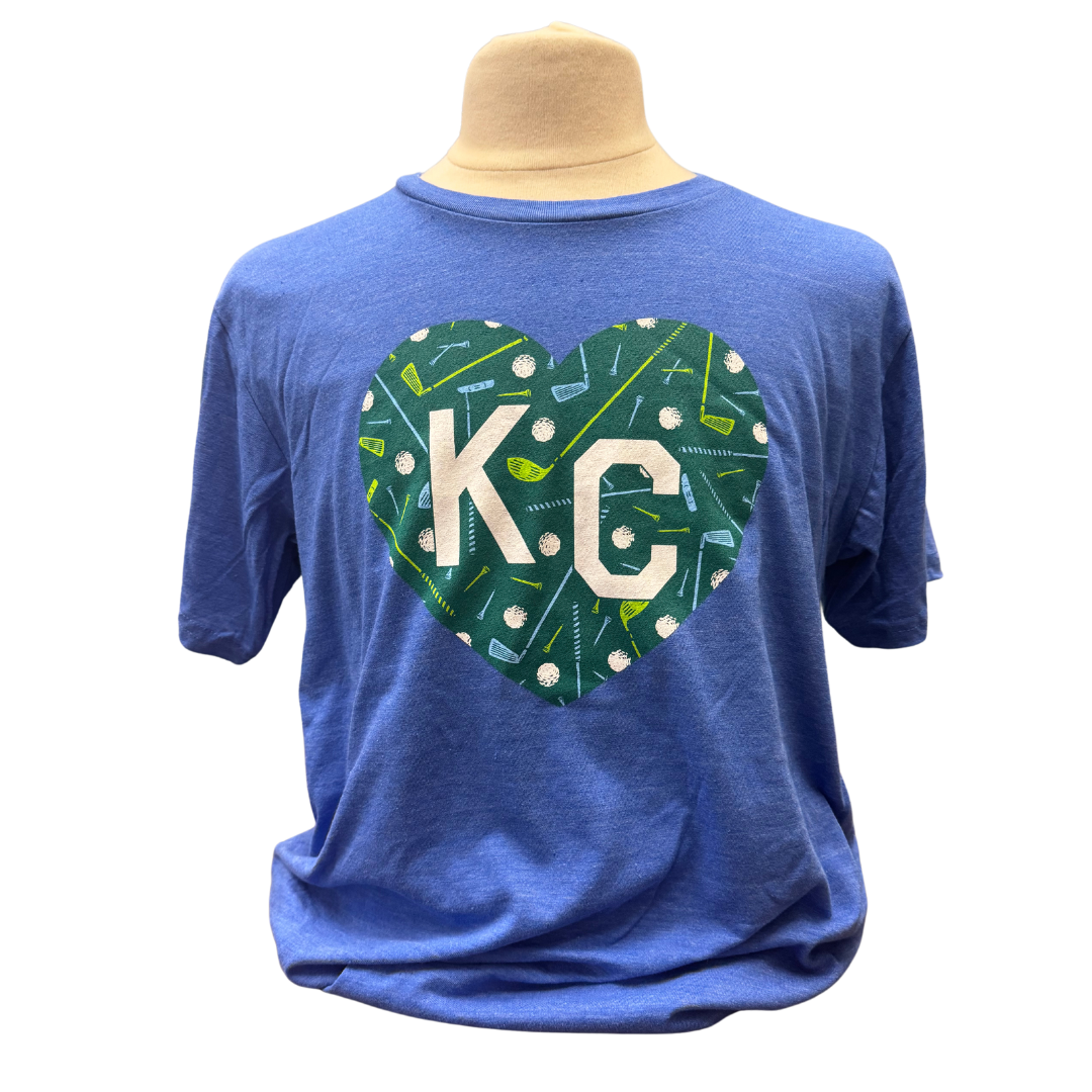 Blue Charlie Hustle Heart Tee