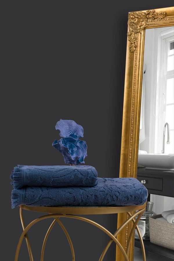Miniaturbild: Varol Jacquard %100 Pamuk Banyo Havlusu 90X150cm