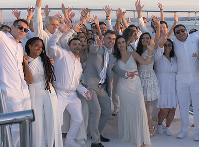 Wedding videography and photography for wedding party on yacht in San Diego.