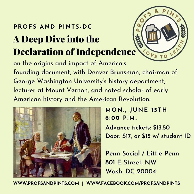 Profs & Pints DC: A Deep Dive into the Declaration of Independence
