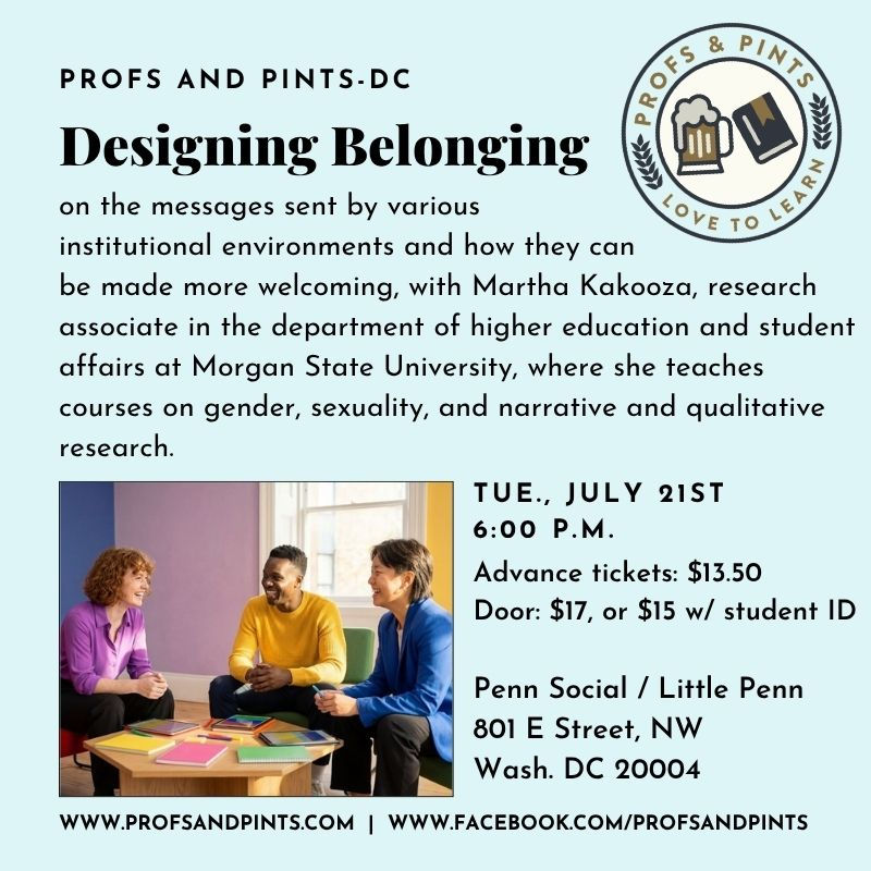 Profs & Pints DC: Designing Belonging