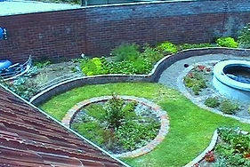 The back wall was planted with plums, apples, Leons and Lime trees which were to be espalliered along the wall and in the front, lettuces, vegetables of every kind, this was a view from the clients landing