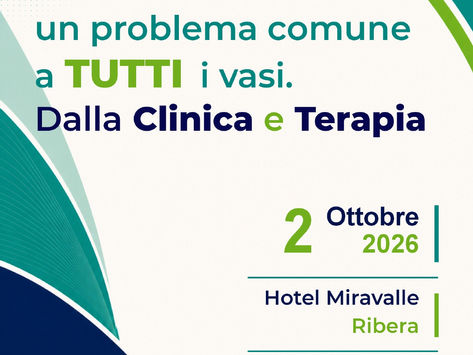 La disfunzione Endoteliale: un problema comune a TUTTI i vasi. Dalla clinica e Terapia. Ribera, 2 Ottobre 2026
