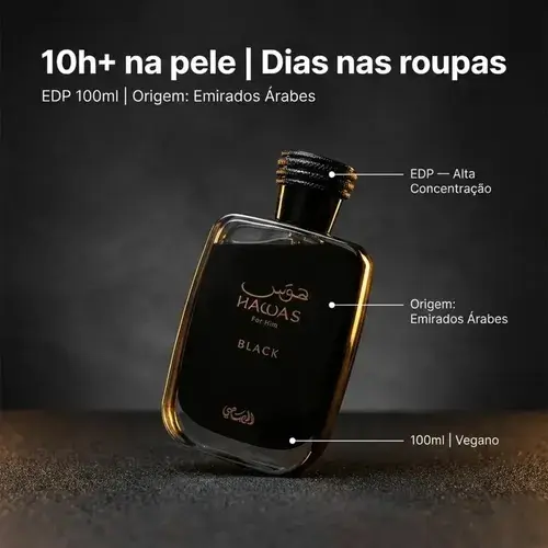 Miniatura: Hawas Black  -Perfume 100ml