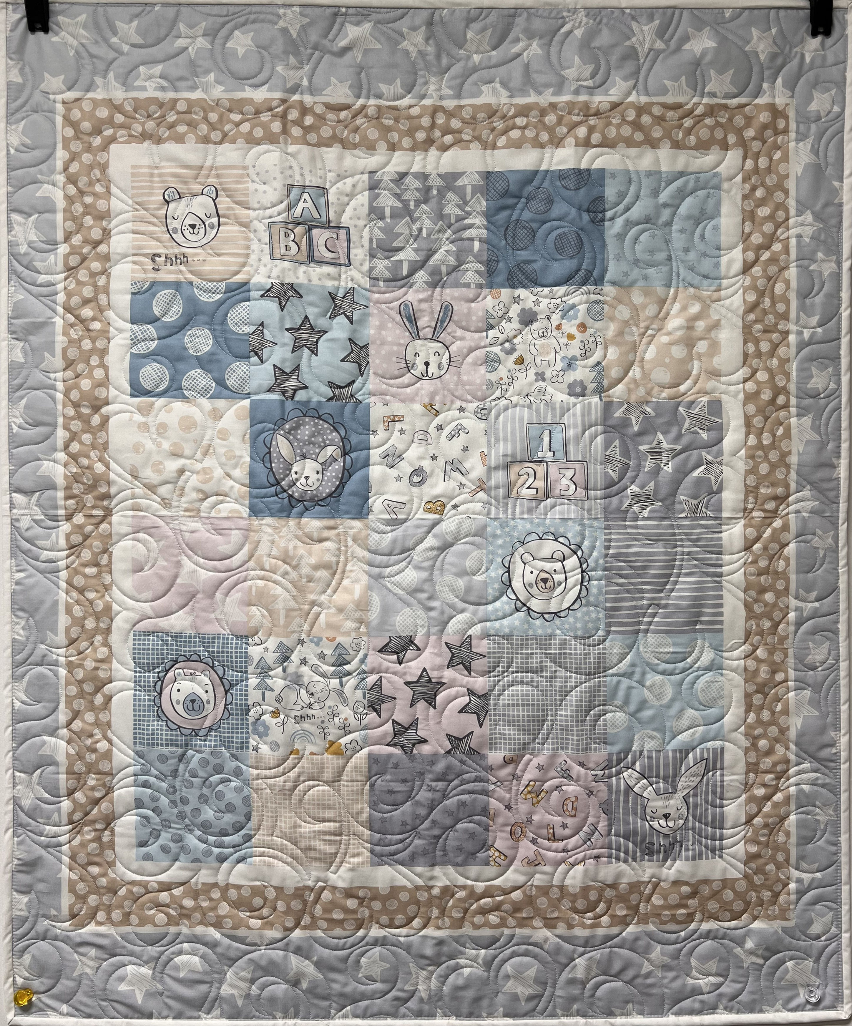 Bunny & Bear (Star), Crib, 36” x 45”