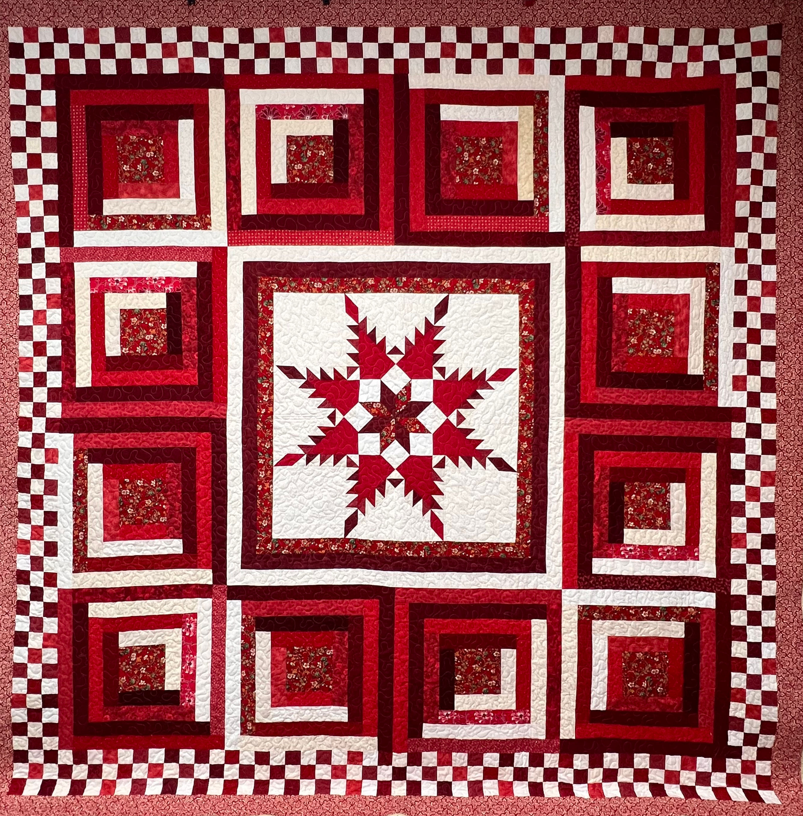 Red King Star, King, 105” x 105”