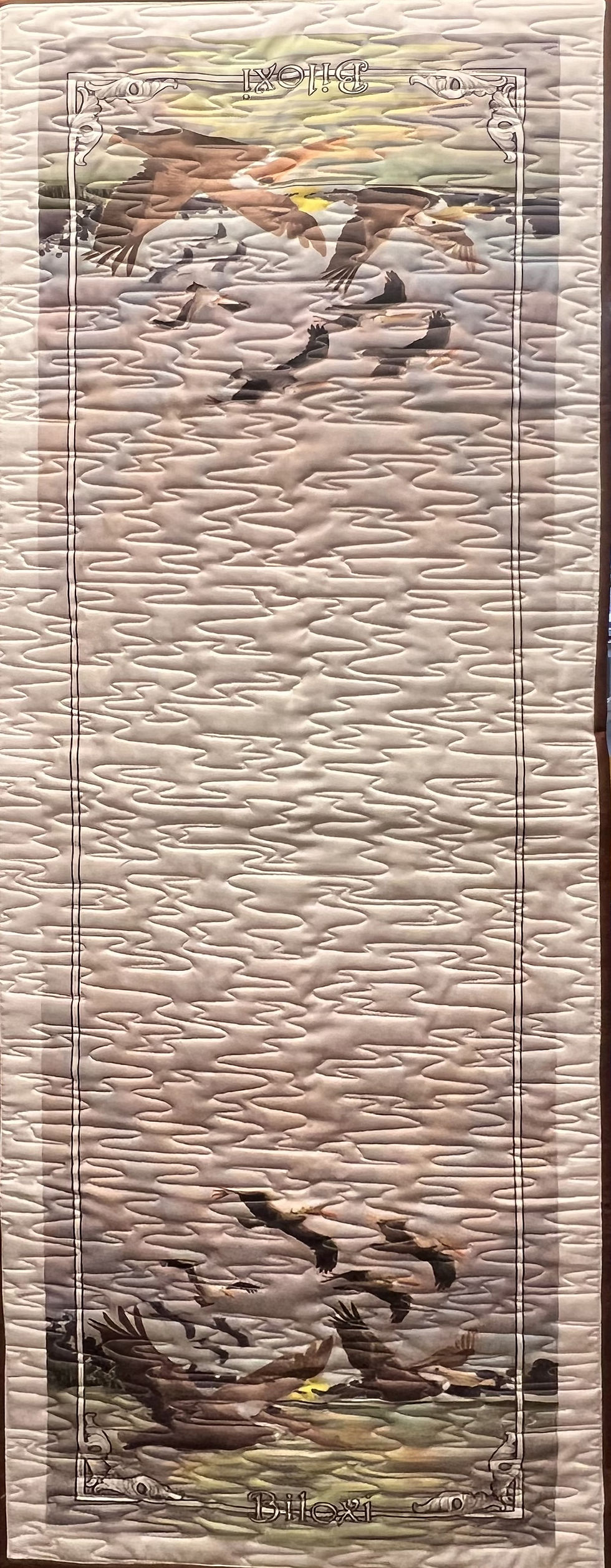 Graceful in Flight VI, Tablerunner, 17” x 51”