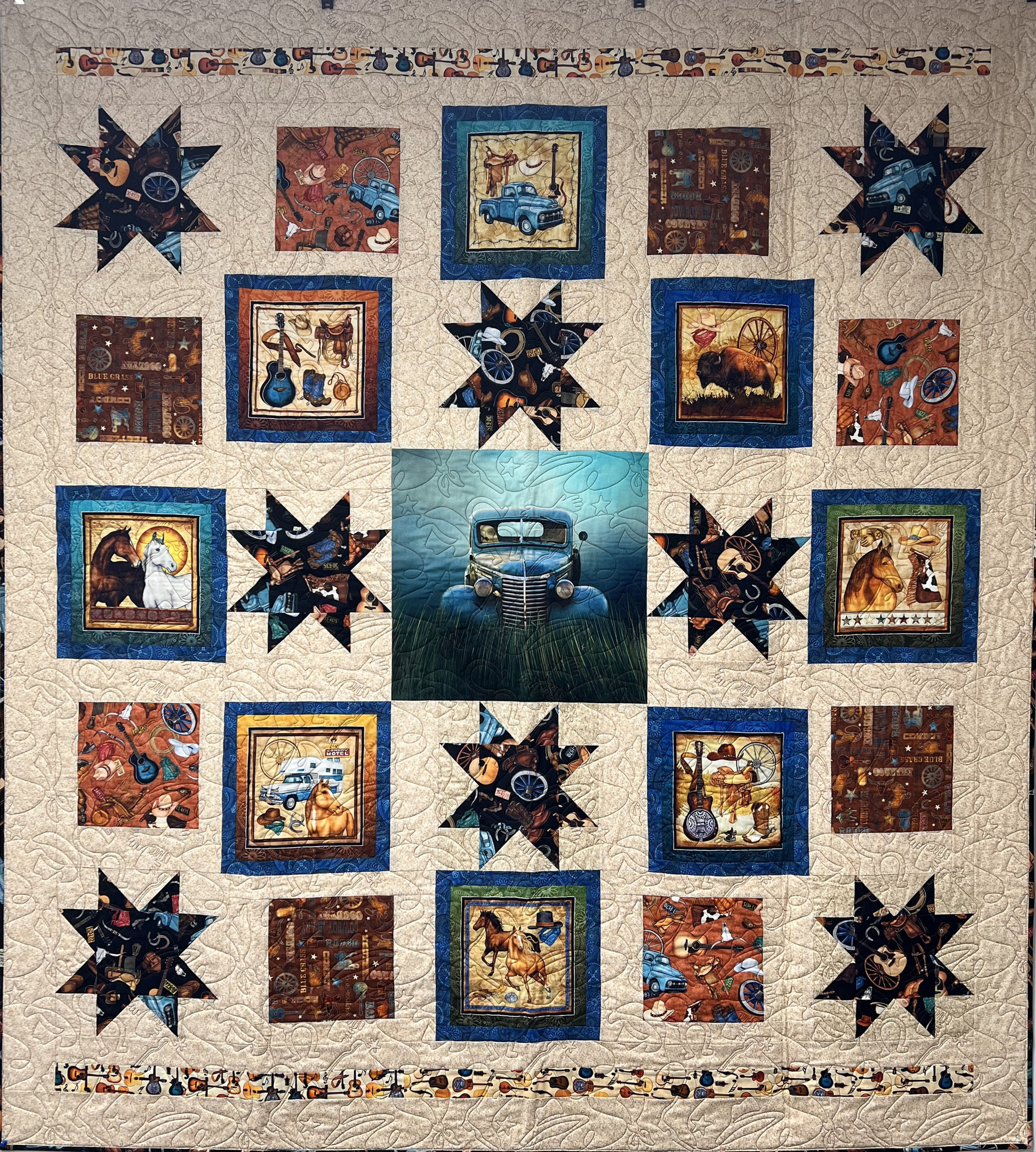 Giddy-Up!, Full, 77” x 85”