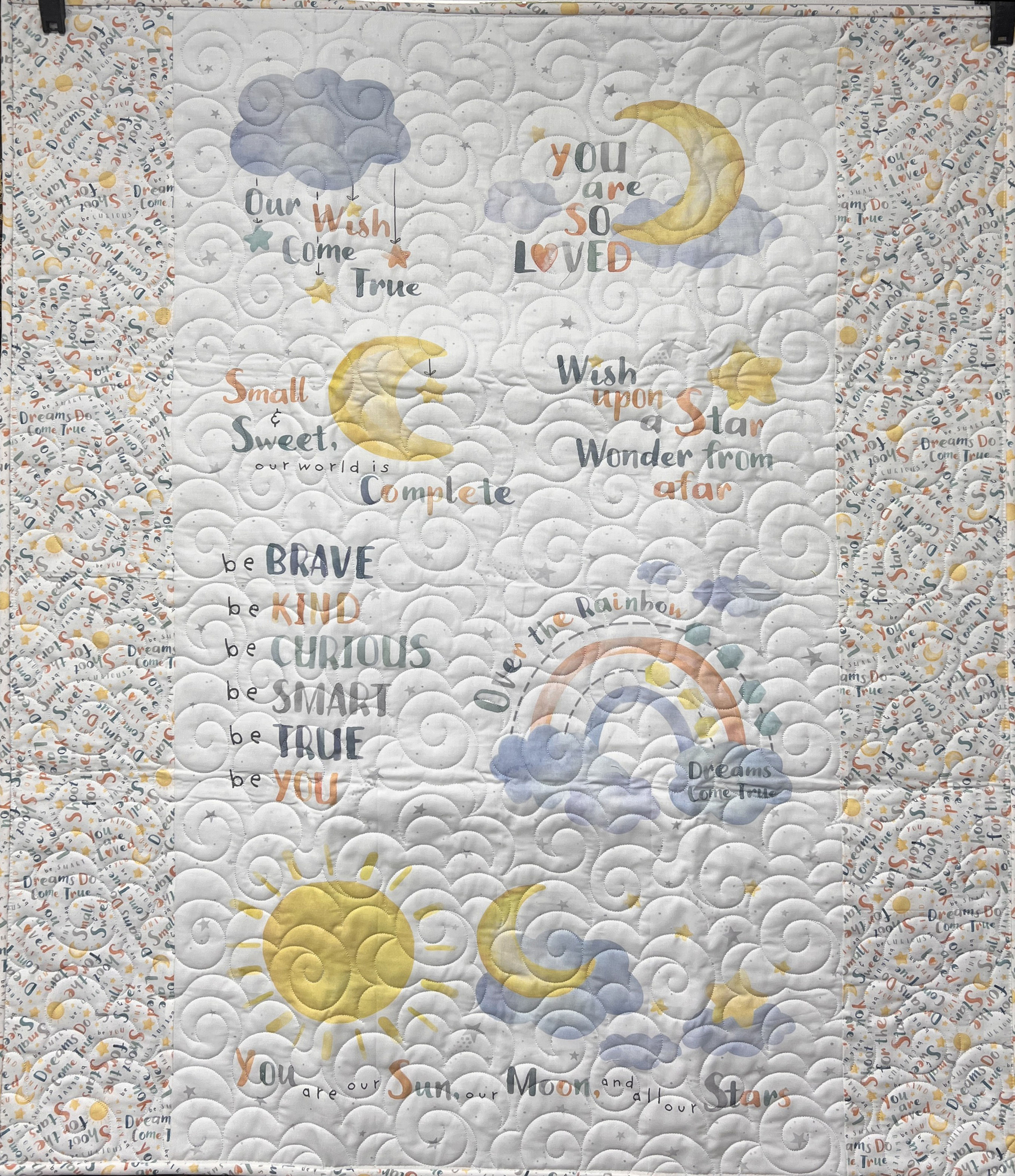 1_Sun, Moon & Stars, Crib. 36” x 43”