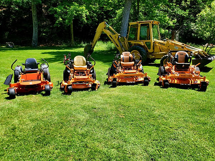 our small fleet of zero turn mowers