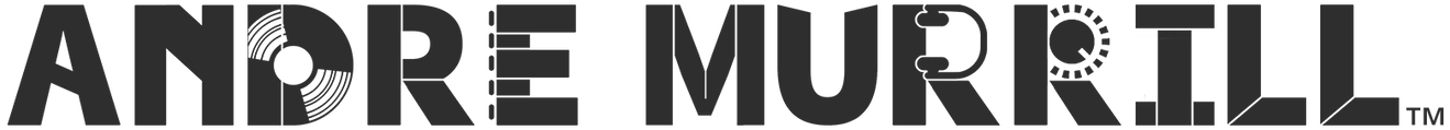 andre murrill, andre murrill logo, murrill logo, andre logo, tm, logo tm, trademark, andremurrill.com, musical letters, music logo, white logo,