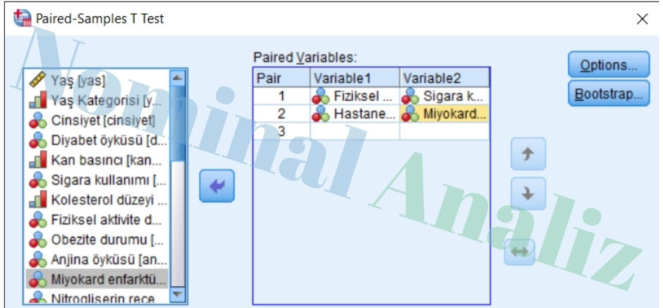 Paired-Samples T Test Eşleştirilmiş Paired Variables ile Örneklem T-Testi Eşleştirilmiş Örneklem Değişken Ekleme Uygulamalı SPSS Veri Analizi 10 000 kişilik veri seti ile uygulamalı anlatım