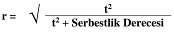 r değeri formülü
