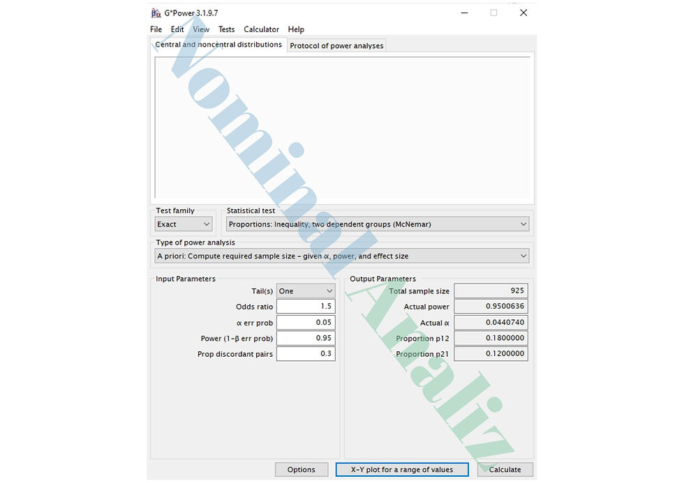 G*Power da Exact McNemar Testi Nasıl Yapılır