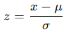 Z-skoru formülü