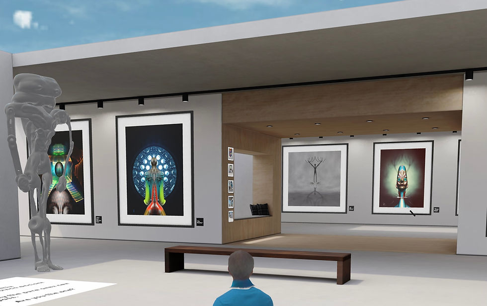 Vr Art Exhibition called Sirius Gate avaliable on Spatial App