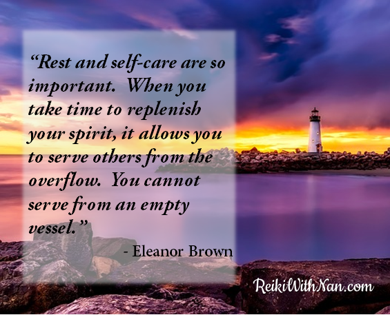 Reiki With Nan Self-Care Quote