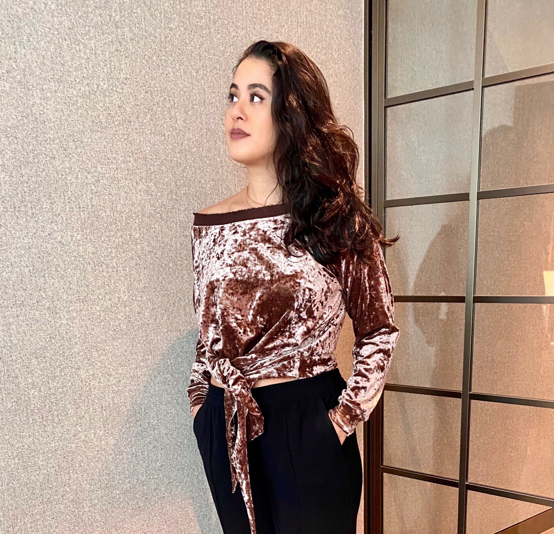 Off Shoulder Crush - Milky Coffee