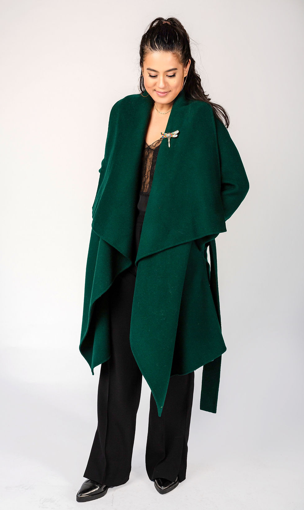 Thumbnail: Sway Cashmere Coat - Turkish Blue