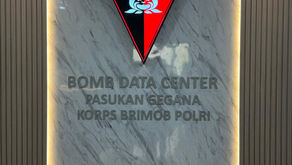 An entrance sign for the Indonesian Bomb Centre of BRIMOB