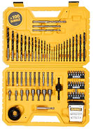 A selection drill bits and tools.