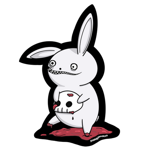 Creepy Bunny Sticker | Skeletal Dropkick