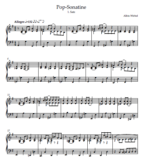 Miniatura: Notenblatt: "Allegro molto" von Albert Michael