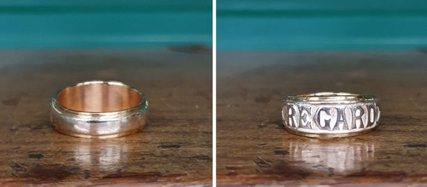 Adding Strength to a vintage REGARD Ring with a gold liner