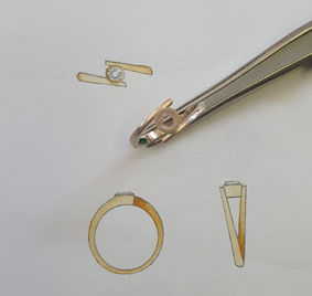Making a 9ct Yellow Gold & Diamond Ring