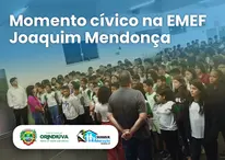 Momento cívico na EMEF Joaquim Mendonça