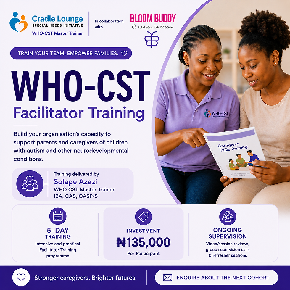 WHO Caregiver Skills Training (WHO-CST) - Facilitator Training