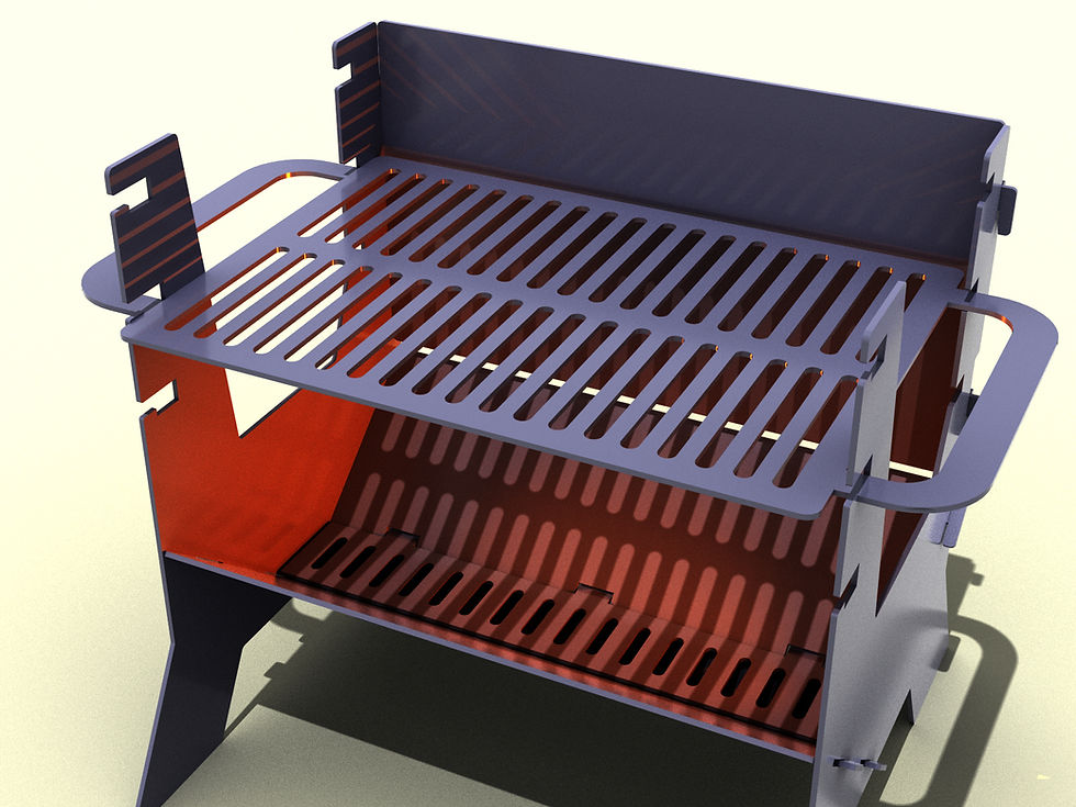 Thumbnail: Collapsible grill. DXF file plasma, laser cutting