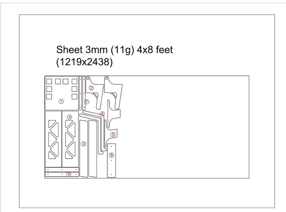 Thumbnail: Chair 2  in industrial style. Cutting plan. DXF file plasma, laser cutting
