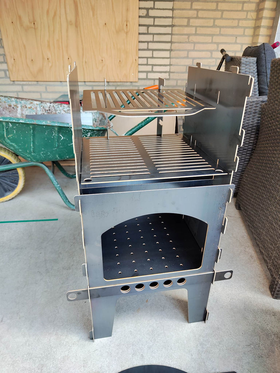 Thumbnail: Universal stove 4 in 1. Pizza, grill, smoker, oven. A set of DXF files for a 3mm