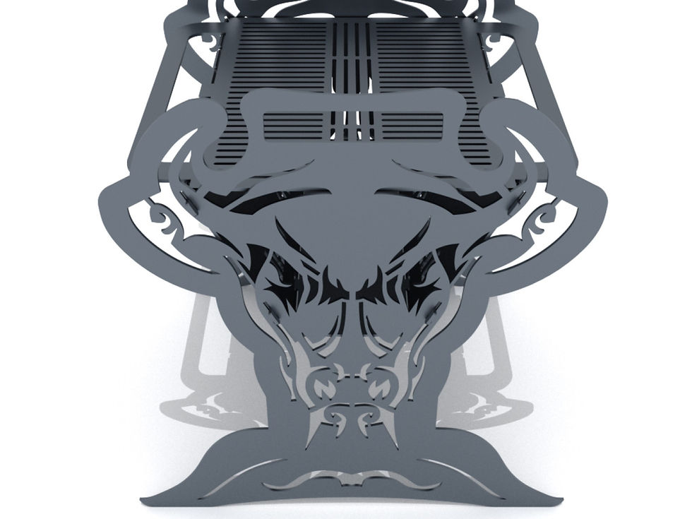 Thumbnail: Collapsible fire pit "Bull", DXF file plasma, laser cutting