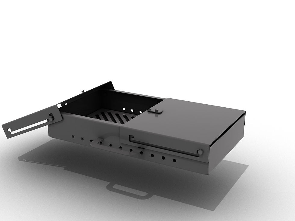 Thumbnail: Fire pit grill "Suitcase" . DXF fire pit, file plasma, laser cutti