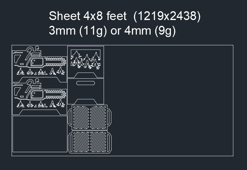 Thumbnail: Fire pit " Chainsaw" (welding assembly). DXF fire pit, file plasma, laser cut