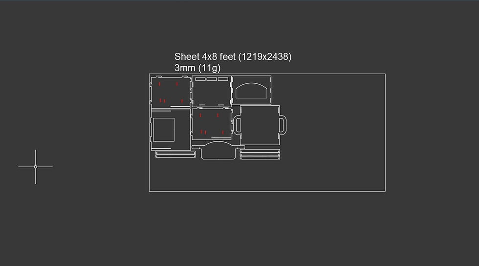 Thumbnail: Collapsible pizza oven. A set of DXF files for plasma laser cutting.