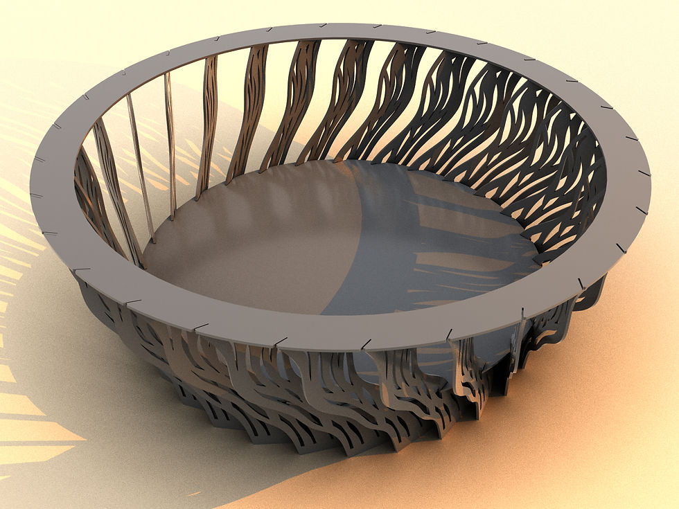 Thumbnail: Fire pit (welding assembly). DXF fire pit, file plasma, laser cutting
