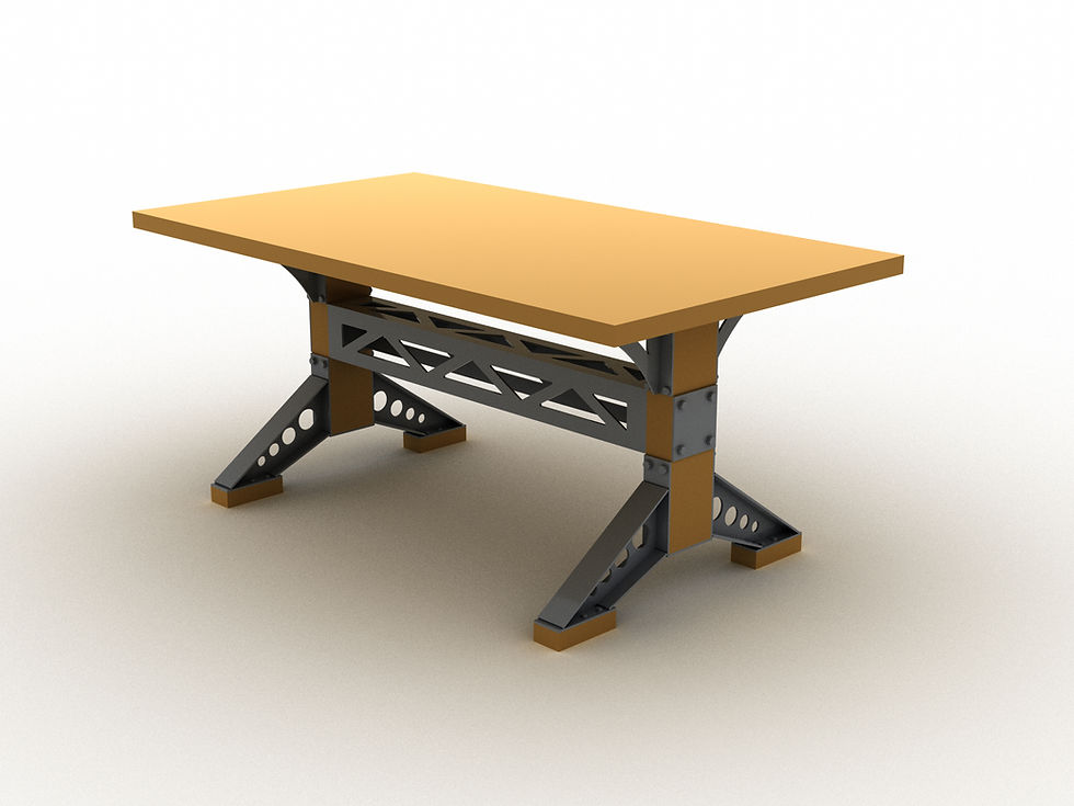 Thumbnail: Table 5 in industrial style. Cutting plan. DXF file plasma, laser cutting