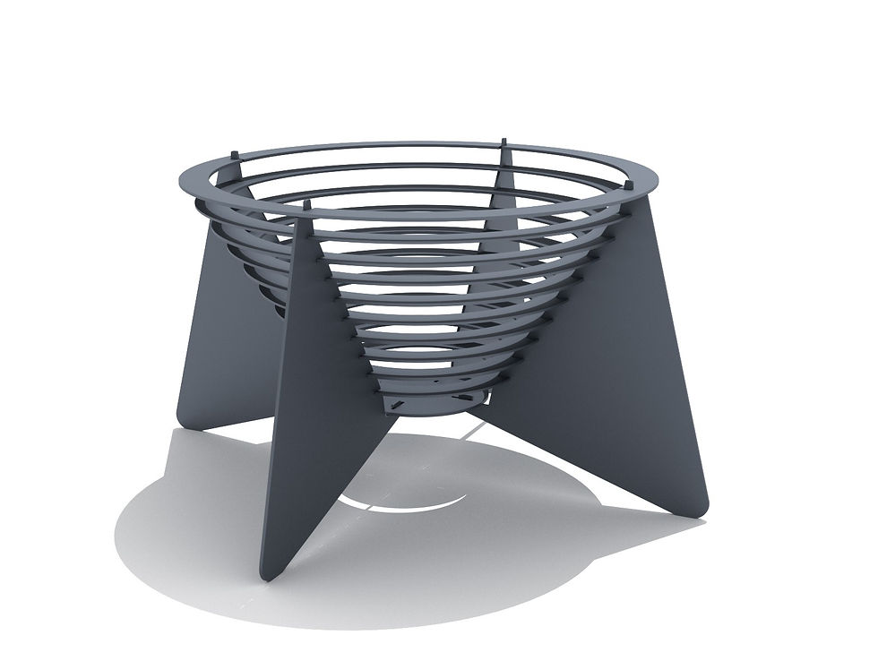 Thumbnail: Collapsible fire bowl. DXF file of plasma, laser cutting. For 3 mm(11g) and 4 mm