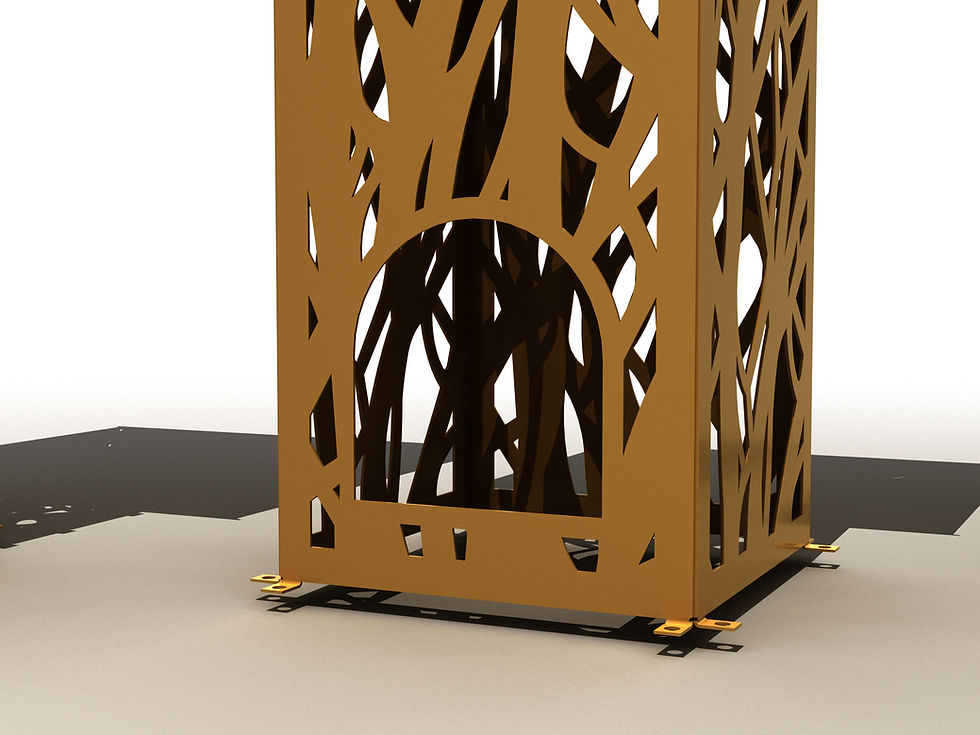 Thumbnail: Garden column 2 in rusty style+DXF fire pit, file plasma, laser cutting