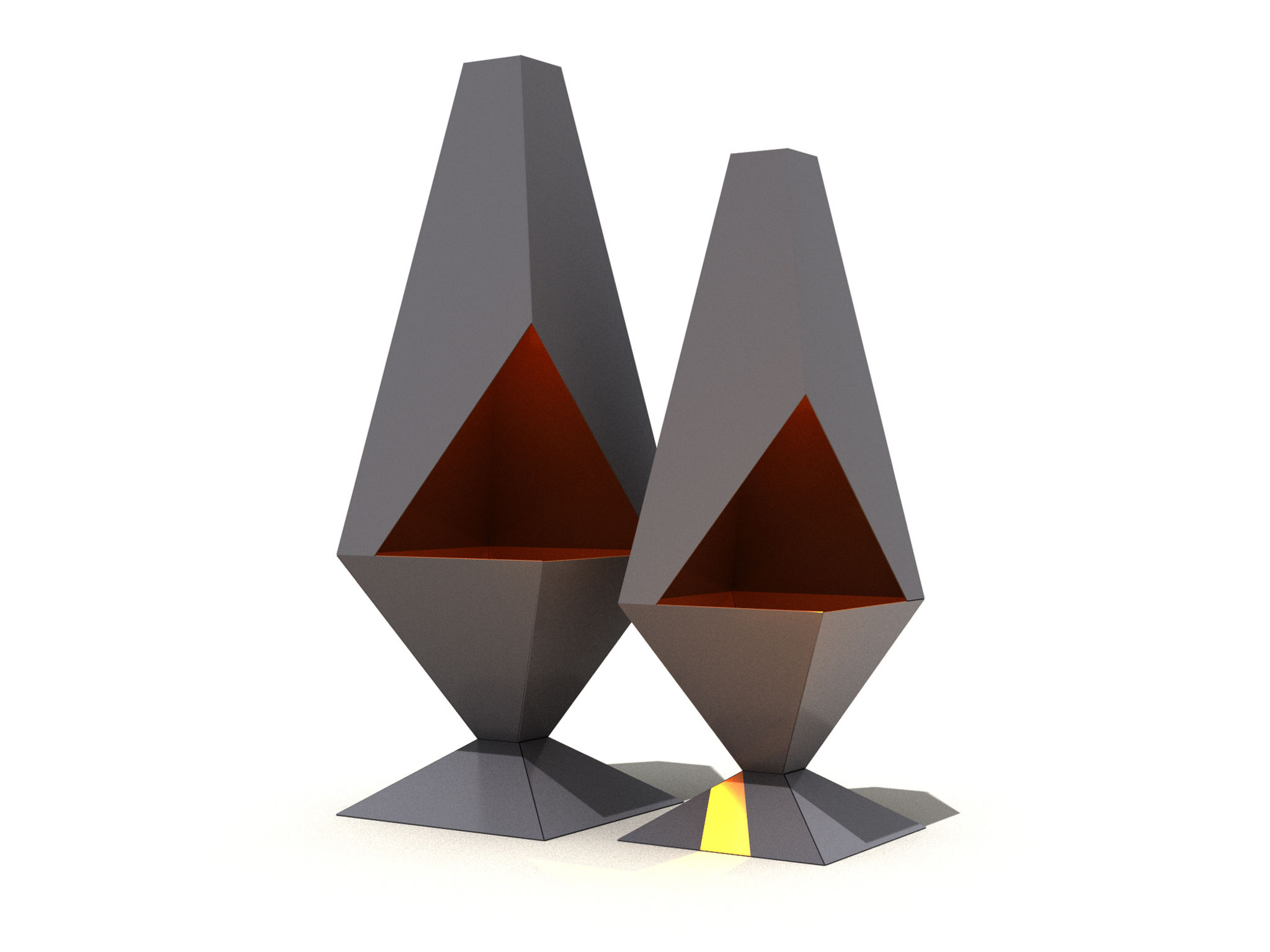 Fire pit Piramide 2. DXF fire pit, file plasma, laser cutti