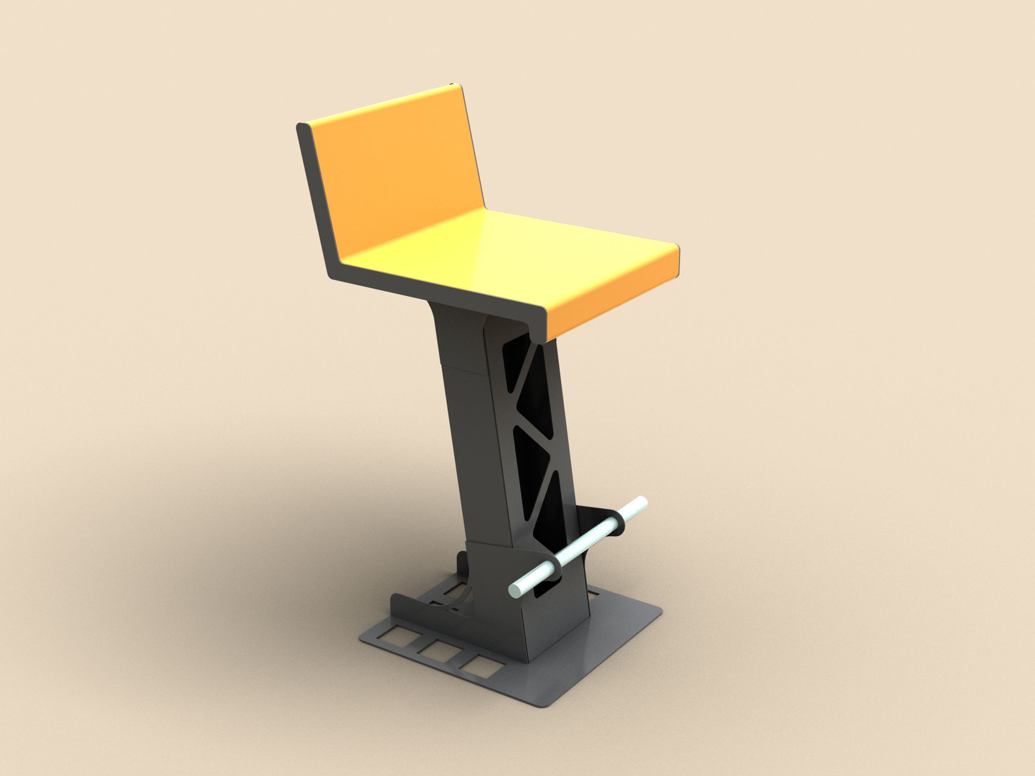 Chair 2  in industrial style. Cutting plan. DXF file plasma, laser cutting